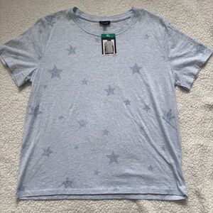 NWT Splendid Starry Light blue star  Tee size XL